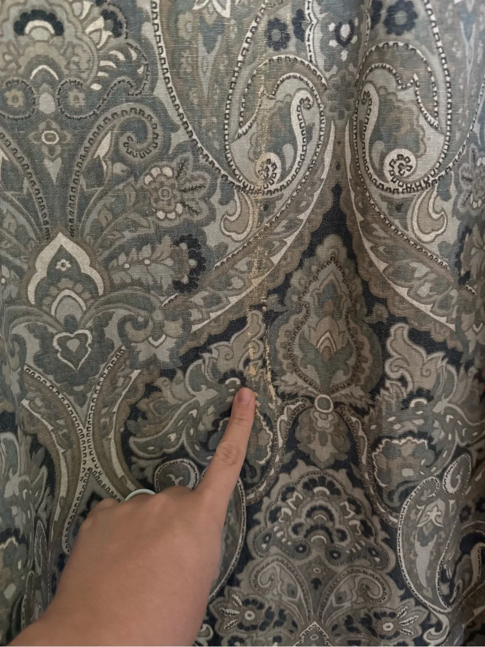 Pottery Barn Mackenna Paisley Curtains 50x84 Lined Set of 3
